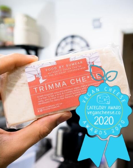 food by sumear trimma greek inspired vegan cheese award 2020