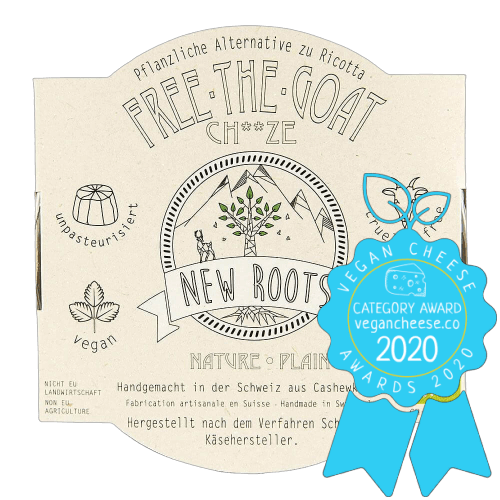 new roots nature ricotta free the goat vegan cheese awards 2020