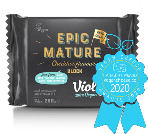 violife epic mature cheddar vegan cheese award 2020