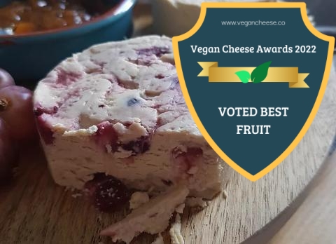 happy mouse cranberry vegan cheese awards 2022 best fruit badge