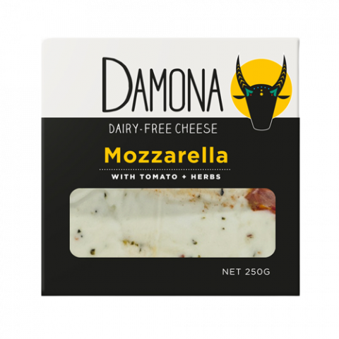 Damona Mozzarella Style with Tomato & Herbs Vegan Cheese
