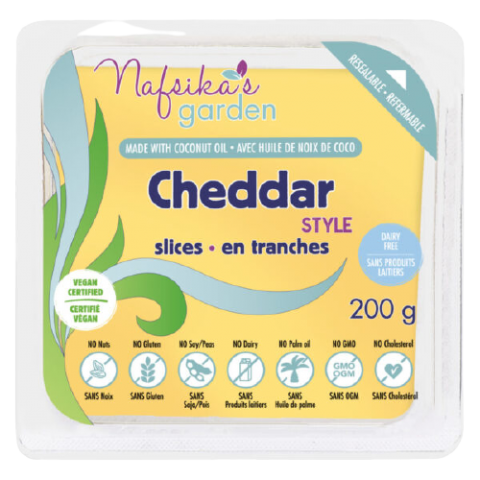 Nafsika's Garden Cheddar Vegan Cheese Slices