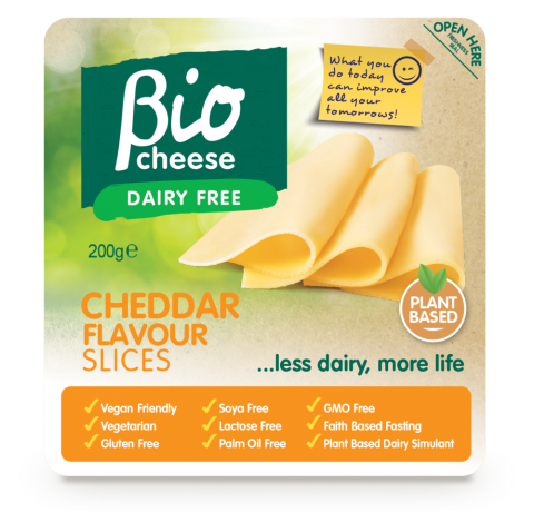 BioCheese Cheddar Flavour Vegan Cheese Slices