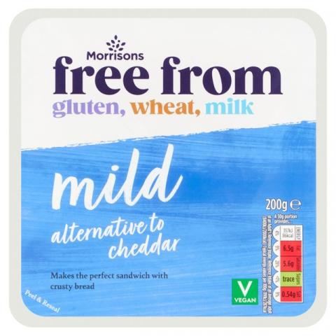 Morrisons Free From Mild Cheddar Vegan Cheese