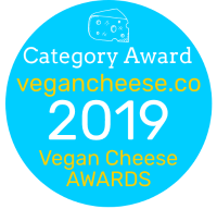 2019 vegan cheese awards category winners badge