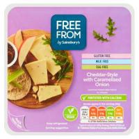 Sainsbury's Deliciously Free From Cheddar with Caramelised Onion Coconut-Based Alternative to Cheese