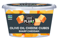 Good PLANeT Foods Sharp Cheddar Style Olive Oil Cubes